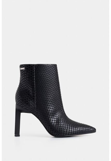Botines Black De Cuero Para Mujer Snake Botines Black De Cuero Para Mujer Snake Negro 35 VÉLEZ
