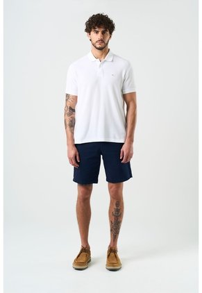 Polo Manga Corta Essential Para Hombre Textura Polo Manga Corta Essential Para Hombre Textura Blanco XS VÉLEZ