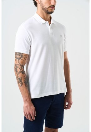 Polo Manga Corta Essential Para Hombre Textura Polo Manga Corta Essential Para Hombre Textura Blanco XS VÉLEZ