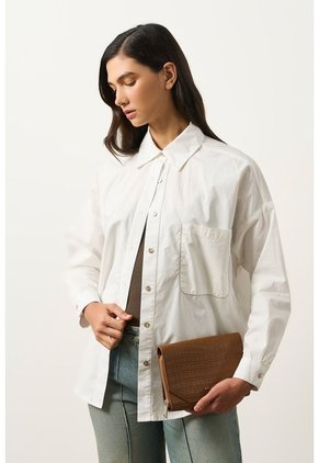 Camisa Manga Larga Oversized Para Mujer Claire Camisa Manga Larga Oversized Para Mujer Claire Blanco XL VÉLEZ