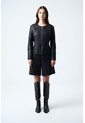 Chaqueta De Cuero Tejido Para Mujer Woven Chaqueta De Cuero Tejido Para Mujer Woven Negro XXL VÉLEZ de Vélez