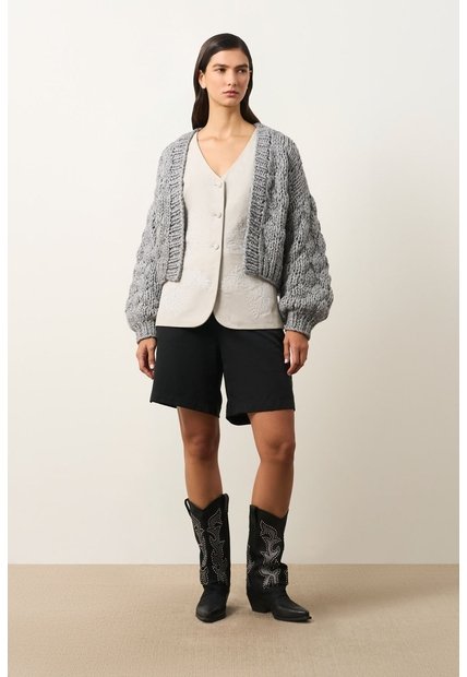 Cardigan Tejido Para Mujer Luzia Cardigan Tejido Para Mujer Luzia Gris M VÉLEZ