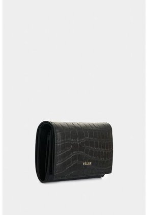 Billetera De Cuero Grabado Para Mujer Tessa Billetera De Cuero Grabado Para Mujer Tessa Negro VÉLEZ