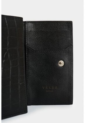 Billetera De Cuero Grabado Para Mujer Tessa Billetera De Cuero Grabado Para Mujer Tessa Negro VÉLEZ