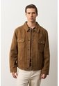 Chaqueta Zambeze De Gamuza Para Hombre Cuello Camisero Chaqueta Zambeze De Gamuza Para Hombre Cuello Camisero Tabaco S VÉLEZ de Vélez