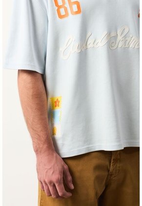 Polo Cropped En Algodón Para Hombre Primavera Polo Cropped En Algodón Para Hombre Primavera Azul Claro S VÉLEZ