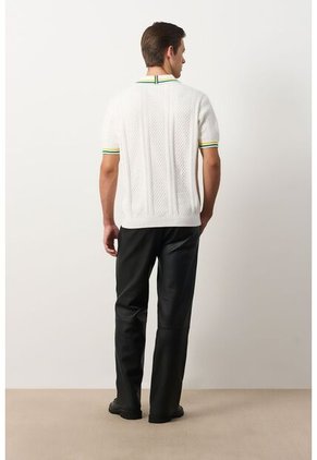 Polo Manga Corta Para Hombre Polo Manga Corta Para Hombre Crema XL VÉLEZ