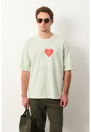 Camiseta Cropped En Algodón Para Hombre I Love Latinas Camiseta Cropped En Algodón Para Hombre I Love Latinas Verde M VÉLEZ