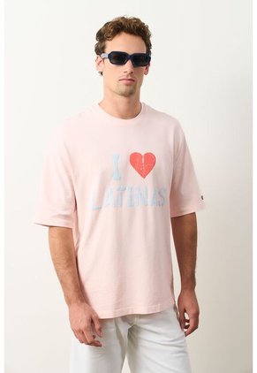 Camiseta Cropped En Algodón Para Hombre I Love Latinas Camiseta Cropped En Algodón Para Hombre I Love Latinas Rosado M VÉLEZ