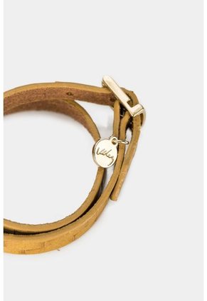 Manilla Calafate De Cuero Para Mujer Grabada Placa Tejido