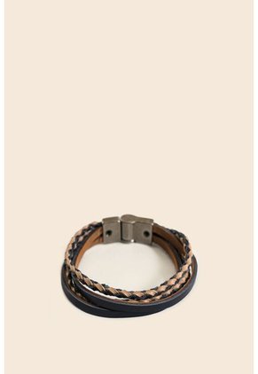 Manilla Alpin De Cuero Trenzado Para Hombre Contraste