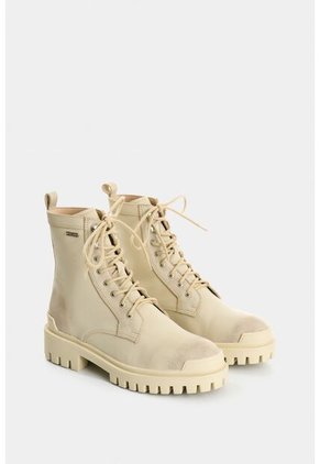 Botines Folia De Cuero Para Mujer Inspiración Militar Botines Folia De Cuero Para Mujer Inspiración Militar Arena 40 VÉLEZ