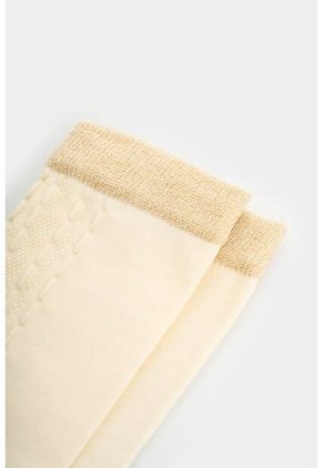 Calcetines Ica Midi Con Detalle En Lúrex Para Mujer Calcetines Ica Midi Con Detalle En Lúrex Para Mujer Crema XS VÉLEZ