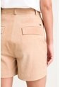 Short Ciboria De Cuero Gamuza Para Mujer Tiro Alto Short Ciboria De Cuero Gamuza Para Mujer Tiro Alto Arena 05 VÉLEZ de Vélez