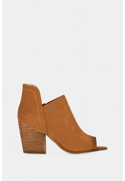 Botines Despuntados De Cuero Para Mujer Efecto Rústico Botines Despuntados De Cuero Para Mujer Efecto Rústico Miel 39 Vélez