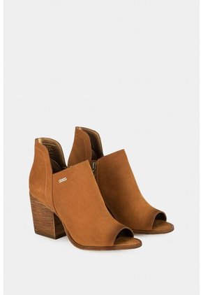 Botines Despuntados De Cuero Para Mujer Efecto Rústico Botines Despuntados De Cuero Para Mujer Efecto Rústico Miel 39 Vélez