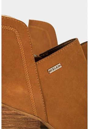 Botines Despuntados De Cuero Para Mujer Efecto Rústico Botines Despuntados De Cuero Para Mujer Efecto Rústico Miel 39 Vélez