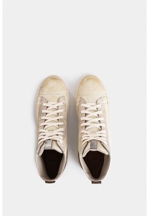Tenis Bota De Cuero Para Mujer Detalle Folia Tenis Bota De Cuero Para Mujer Detalle Folia Blanco 39 VÉLEZ