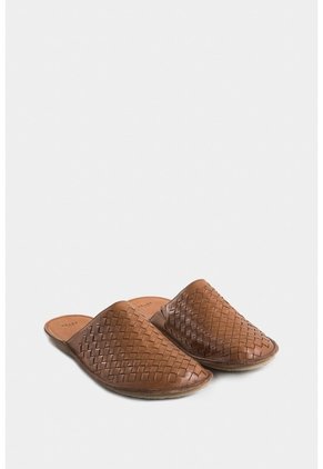 Slipper Tejido En Cuero Para Hombre Confort Slipper Tejido En Cuero Para Hombre Confort Miel 39 VÉLEZ