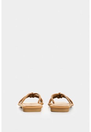 Sandalia Plana De Cuero Para Mujer Sole Sandalia Plana De Cuero Para Mujer Sole Miel 34 VÉLEZ