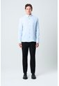 Camisa Manga Larga En Lino Para Hombre Silueta Semi Ajustada Camisa Manga Larga En Lino Para Hombre Silueta Semi Ajustada Azul Claro M VÉLEZ de Vélez