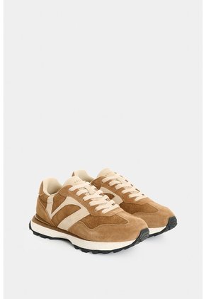 Tenis De Cuero Carnaza Para Mujer Sahara Tenis De Cuero Carnaza Para Mujer Sahara Miel 40 VÉLEZ