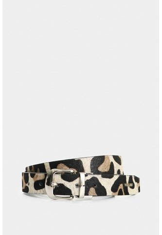 Cinturón Doble Faz De Cuero Pelo Para Mujer Flair Cinturón Doble Faz De Cuero Pelo Para Mujer Flair Beige L VÉLEZ Vélez