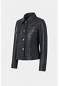 Chaqueta Kalaha De Cuero Para Mujer Silueta Trucker Chaqueta Kalaha De Cuero Para Mujer Silueta Trucker Negro XXL VÉLEZ de Vélez