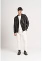 Chaqueta Biker Capri De Cuero Para Hombre Semi Ajustada Chaqueta Biker Capri De Cuero Para Hombre Semi Ajustada Negro S VÉLEZ de Vélez