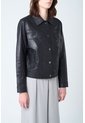 Chaqueta Kalaha De Cuero Para Mujer Silueta Trucker Chaqueta Kalaha De Cuero Para Mujer Silueta Trucker Negro XXL VÉLEZ de Vélez