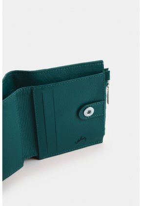 Billetera De Cuero Grabado Para Mujer Golden Billetera De Cuero Grabado Para Mujer Golden Agua Marina VÉLEZ
