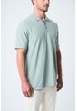 Polo Para Hombre Semi Fit Detalle Jacquard Polo Para Hombre Semi Fit Detalle Jacquard Agua Marina XS VÉLEZ de Vélez