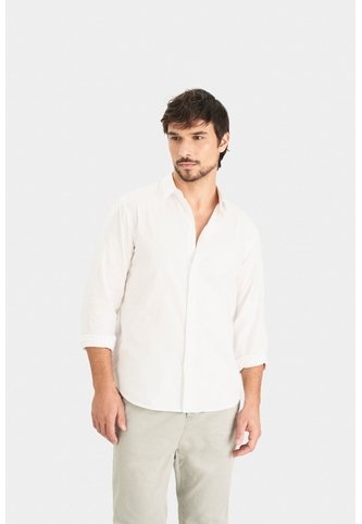 Camisa Oxford Manga Larga Calagua Para Hombre Semifitted Camisa Oxford Manga Larga Calagua Para Hombre Semifitted Blanco L VÉLEZ Vélez