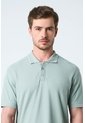 Polo Para Hombre Semi Fit Detalle Jacquard Polo Para Hombre Semi Fit Detalle Jacquard Agua Marina XS VÉLEZ de Vélez