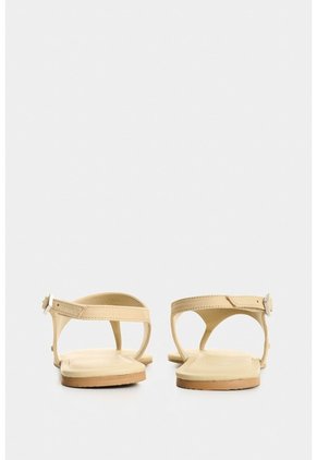 Sandalia Plana En Cuero Para Mujer Cienaga Sandalia Plana En Cuero Para Mujer Cienaga Crema 34 VÉLEZ