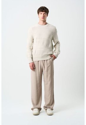 Sweater Cuello Redondo Calafate Para Hombre Efecto Texturas Sweater Cuello Redondo Calafate Para Hombre Efecto Texturas Crema XL VÉLEZ