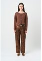 Pantalón Recto De Cuero Para Mujer Glass Pantalón Recto De Cuero Para Mujer Glass Bronce 12 VÉLEZ de Vélez