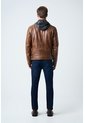 Chaqueta Belmont De Cuero Para Hombre Capucha Y Pechera Chaqueta Belmont De Cuero Para Hombre Capucha Y Pechera Miel M VÉLEZ de Vélez