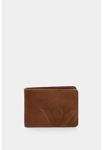 Billetera Alden De Cuero Para Hombre Monogram Billetera Alden De Cuero Para Hombre Monogram Miel VÉLEZ Vélez