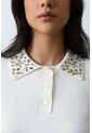 Polo Tejida Manga Corta Para Mujer Almaris Polo Tejida Manga Corta Para Mujer Almaris Crema XL VÉLEZ de Vélez