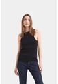Top Tank Tejido Rectilíneo Para Mujer Manga Sisa Top Tank Tejido Rectilíneo Para Mujer Manga Sisa Negro S VÉLEZ de Vélez