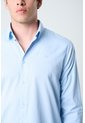 Camisa En Popelina Para Hombre Semifitted Camisa En Popelina Para Hombre Semifitted Azul Claro S VÉLEZ de Vélez