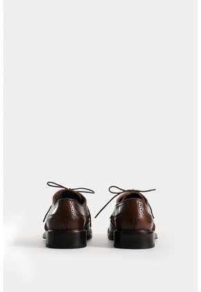 Zapatos Cordón Solar De Cuero Para Hombre Combinación De Texturas Zapatos Cordón Solar De Cuero Para Hombre Combinación De Texturas Miel 41 VÉLEZ