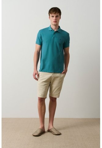 Polo Manga Corta Essential Para Hombre Textura Polo Manga Corta Essential Para Hombre Textura Azul Aguamarina L VÉLEZ Vélez