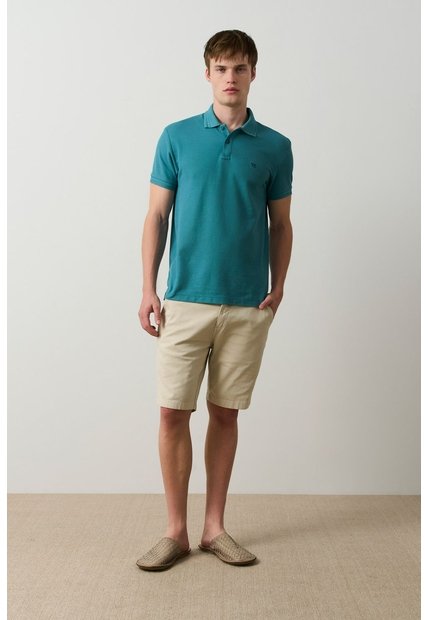 Polo Manga Corta Essential Para Hombre Textura Polo Manga Corta Essential Para Hombre Textura Azul Aguamarina L VÉLEZ