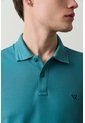 Polo Manga Corta Essential Para Hombre Textura Polo Manga Corta Essential Para Hombre Textura Azul Aguamarina L VÉLEZ de Vélez