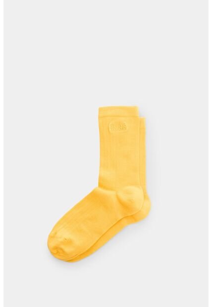 Calcetines Media Pierna Acanalado Para Hombre Calcetines Media Pierna Acanalado Para Hombre Amarillo XS VÉLEZ