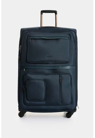 Maleta De Viaje En Lona Y Cuero Galaxy 25 Pulg Maleta De Viaje En Lona Y Cuero Galaxy 25 Pulg Azul Oscuro VÉLEZ Vélez