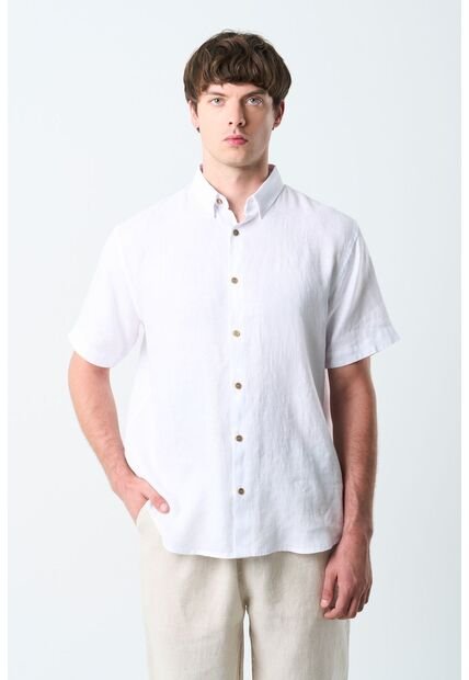 Camisa Manga Corta Semi Fitted Para Hombre Sevilla Camisa Manga Corta Semi Fitted Para Hombre Sevilla Blanco S VÉLEZ