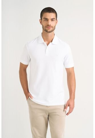 Polo Para Hombre Semi Fit Detalle Jacquard Polo Para Hombre Semi Fit Detalle Jacquard Blanco XXL VÉLEZ Vélez